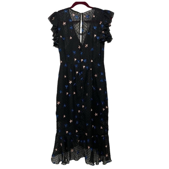 Talulah La Maison NWT Up All Night Swiss Dot Floral Embroidery Midi Dress Medium - Picture 9 of 15